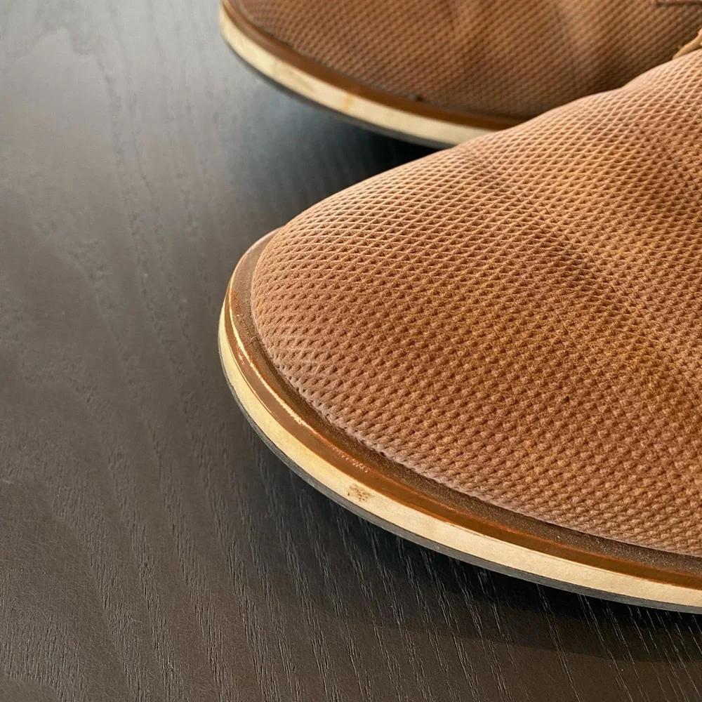 Aldo Brown Two Tone Canvas & Leather Oxford Shoe Size 9.5 - Picture 5 of 9